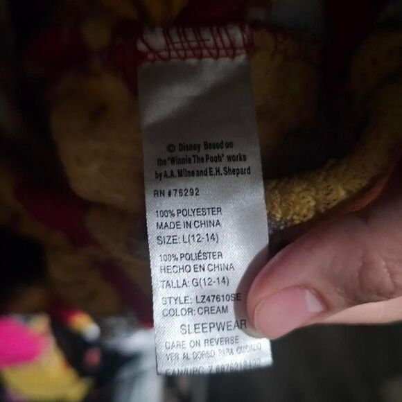 vintage y2k Winnie the pooh fuzzy Disney pajama pants - Picture 2 of 2